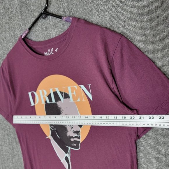 Malcolm X T-Shirt Mens Large Purple Driven Civil Rights Leader Short Sleeve Tee - Picture 5 of 8